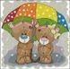 Набір для вишивання хрестиком 30х29 Ведмедики під парасолькою Joy Sunday C791 109488536 фото 1