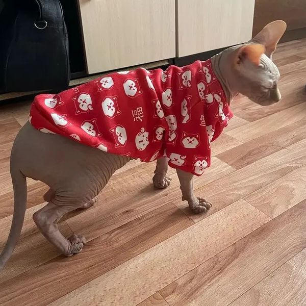 Толстовка для котов (кошек) Лаки Собачки XS Красный фото 5