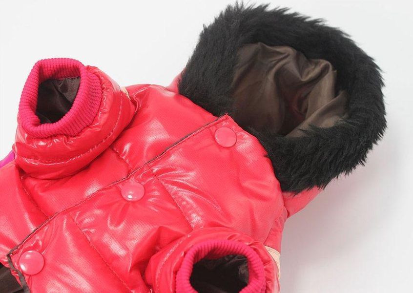 Зимний комбинезон для собак Adidog Люкс S Малиновый фото 4