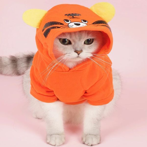 Толстовка для котов (кошек) Карнавал Тигр M Оранжевый фото 5