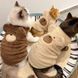 Флисовая кофта для котов (кошек) Медведь с ушками XS Коричневый 6401 фото 8