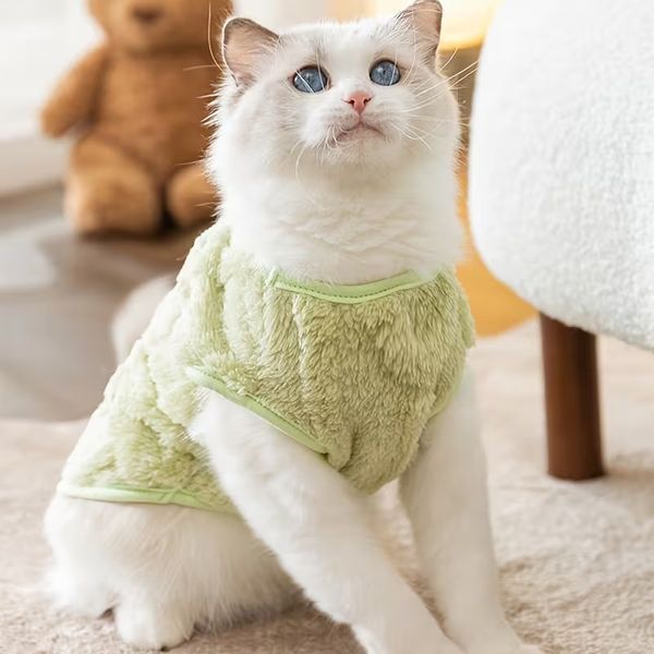 Флисовая кофта для котов (кошек) Happy XS Салатовый фото 5