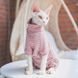 Костюм із закритим животом для котів Смугастик XS Рожевий фото 1
