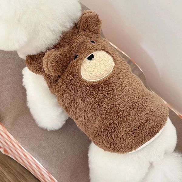 Флисовая кофта для собак Медведь с ушками XS Коричневый фото 5