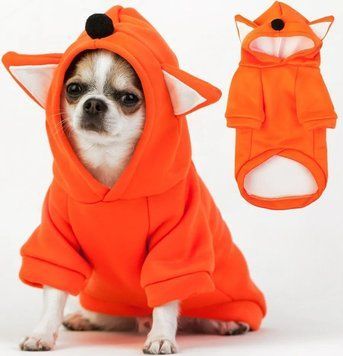 Толстовка для собак Лисичка XS Оранжевый фото 1