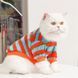 Флісова кофта для котів (кішок) Смужечка S Червоно-зелений 109486073 фото 5