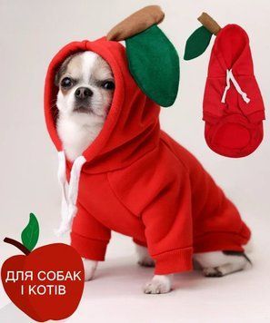 Толстовка для собак Яблоко XS Красный фото 1