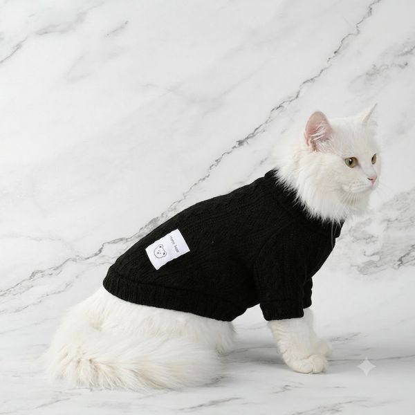 Кофта для котов (кошек) Кружево XS Черный фото 5