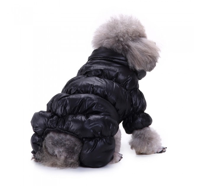 Зимний комбинезон «Дутик» для собак черный, размер XS