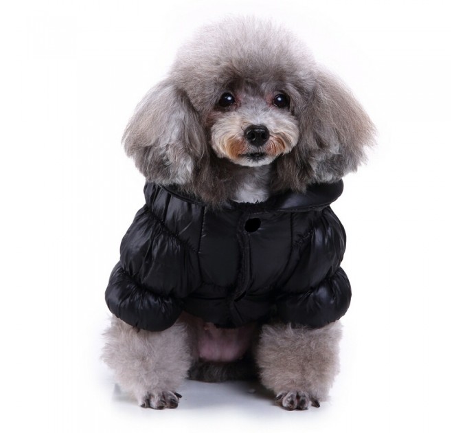 Зимний комбинезон «Дутик» для собак черный, размер S