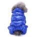 Зимний комбинезон «Дутик» для собак синий, размер L