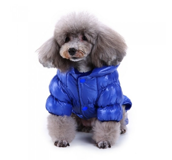 Зимний комбинезон «Дутик» для собак синий, размер XL