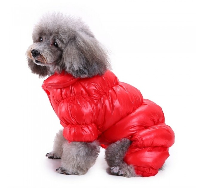 Зимний комбинезон «Дутик» для собак красный, размер XL