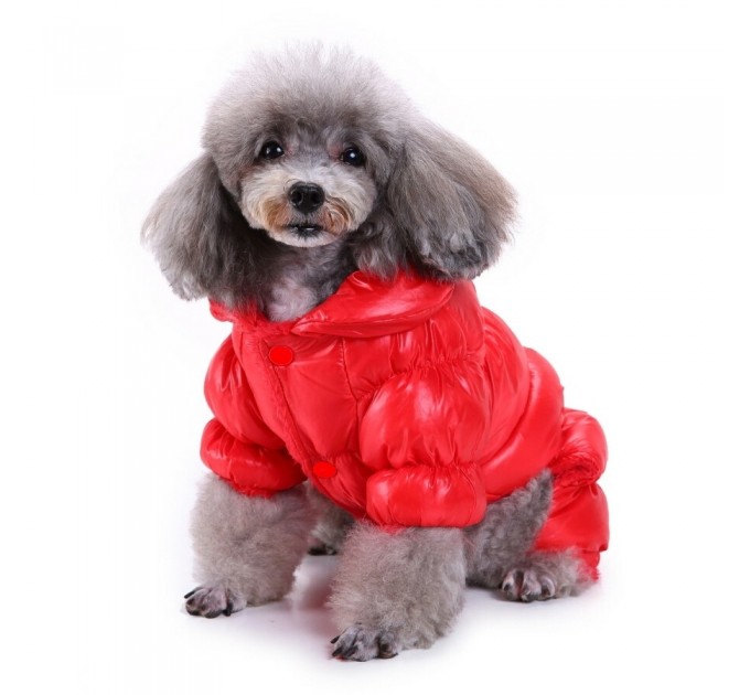 Зимний комбинезон «Дутик» для собак красный, размер L