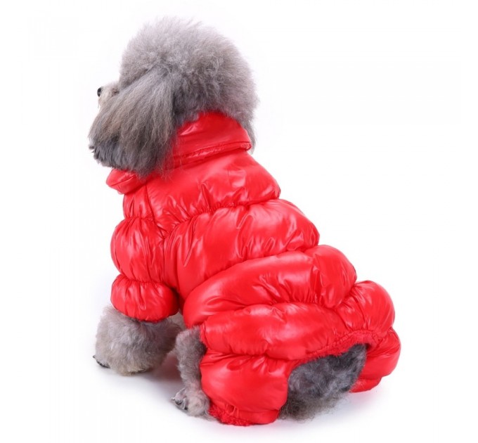 Зимний комбинезон «Дутик» для собак красный, размер 2XL