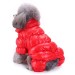 Зимний комбинезон «Дутик» для собак красный, размер S