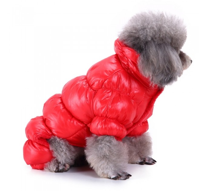 Зимний комбинезон «Дутик» для собак красный, размер M