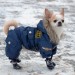 Зимний комбинезон «USA» для собак синий, размер L