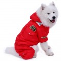 Зимний комбинезон «USA» для собак красный, размер 4XL