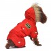 Зимний комбинезон «USA» для собак красный, размер 2XL