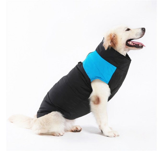 Жилетка для собак «Спорт», черно-голубая, размер 5XL