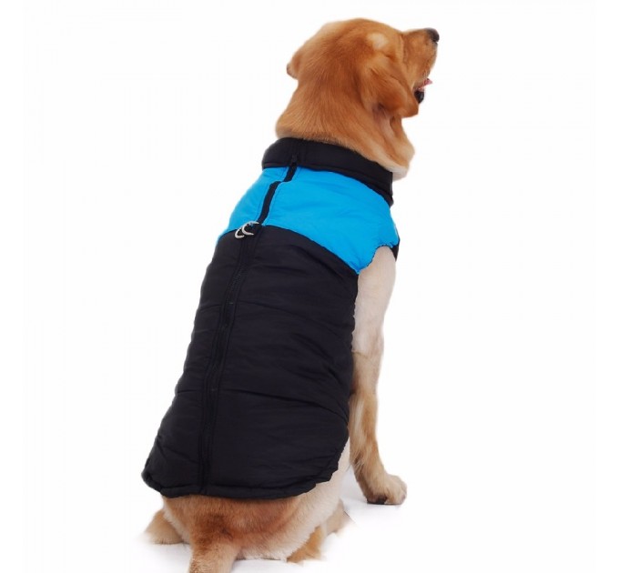 Жилетка для собак «Спорт», черно-голубая, размер 4XL