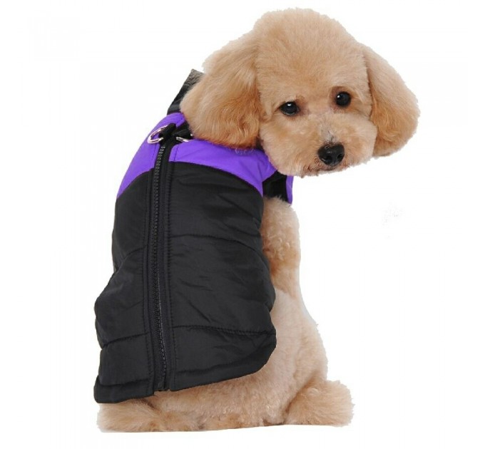 Жилетка для собак «Спорт», черно-фиолетовая, размер 4XL