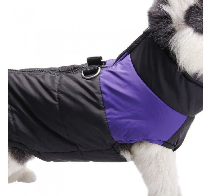 Жилетка для собак «Спорт», черно-фиолетовая, размер 6XL