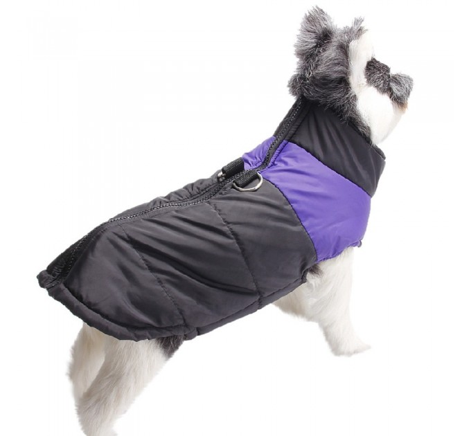 Жилетка для собак «Спорт», черно-фиолетовая, размер 2XL
