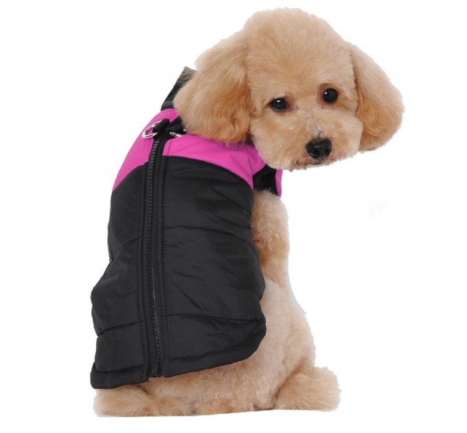 Жилетка для собак «Спорт», черно-розовая, размер 4XL