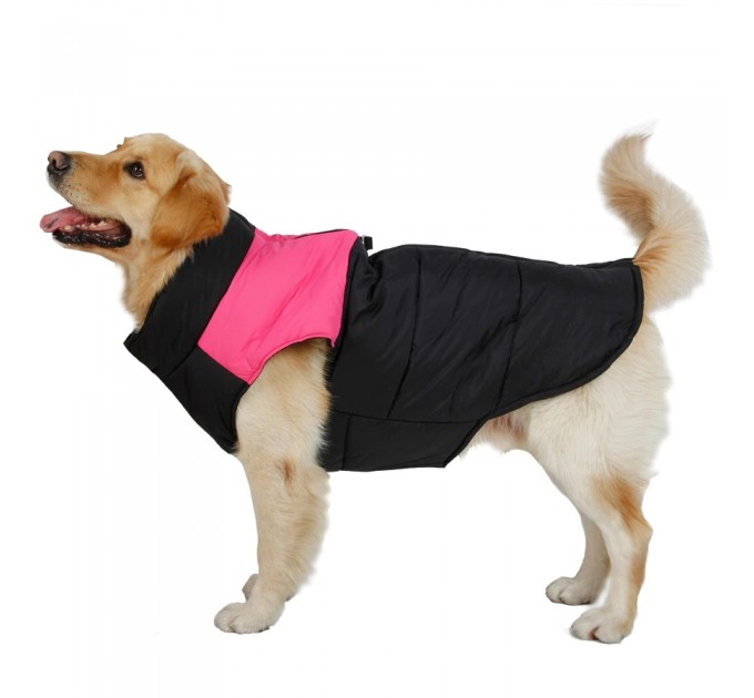 Жилетка для собак «Спорт», черно-розовая, размер 6XL