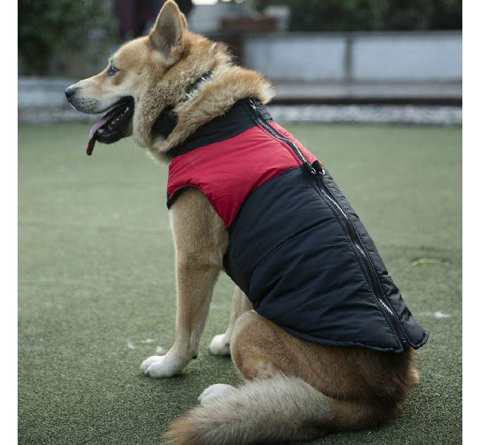 Жилетка для собак «Спорт», черно-красная, размер 5XL