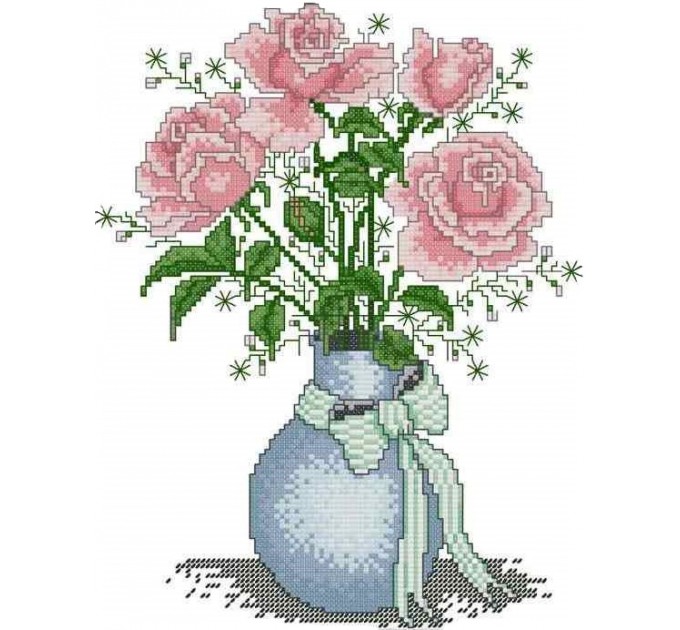 Набор для вышивания крестом 29х39 Розовые розы Joy Sunday H399