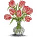 Набор для вышивания крестом 25х33 Букет тюльпанов Joy Sunday H402