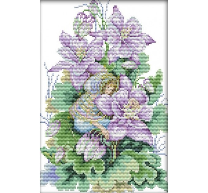 Набор для вышивания крестом 22х33 Цветочная фея Joy Sunday H475
