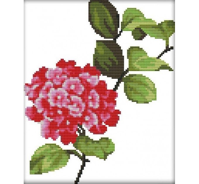 Набор для вышивания крестом 26х29 Маленькие красные цветы Joy Sunday H595
