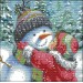 Набор для вышивания крестом 27х27 Снеговик Joy Sunday K608