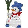 Набор для вышивания крестом 14х19 Снеговик Joy Sunday KB054