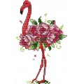 Набор для вышивания крестом 14х20 Розовый фламинго Joy Sunday DA399