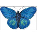 Набор для вышивания крестом 25х18 Голубая бабочка Joy Sunday D515