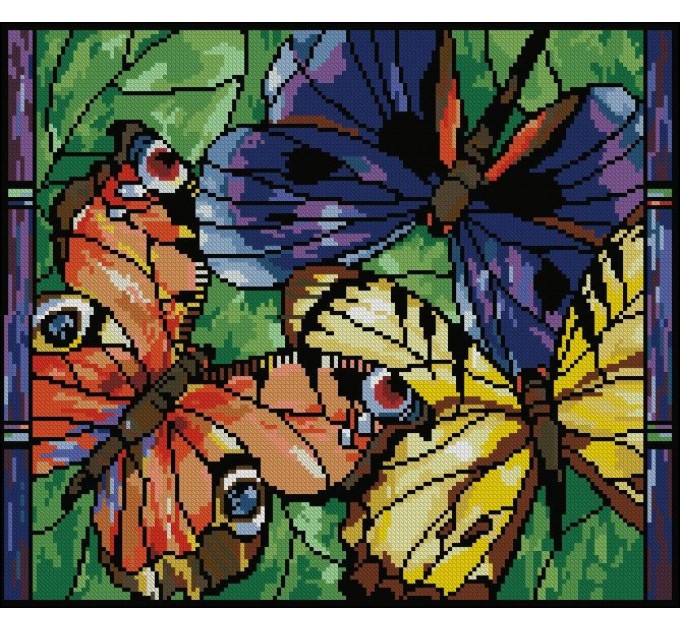 Набор для вышивания крестом 48х42 Винтажные бабочки Joy Sunday D174