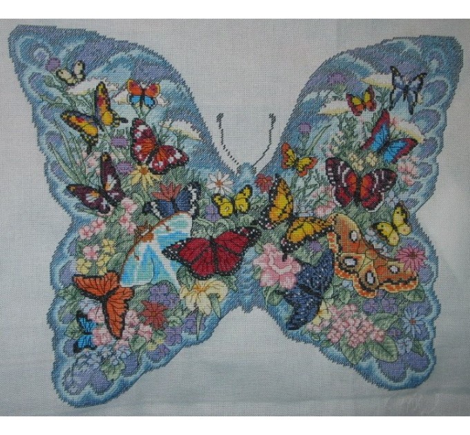 Набор для вышивания крестом 61х52 Микс бабочек Joy Sunday D175