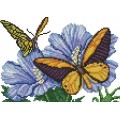 Набор для вышивания крестом 35х24 Бабочки на цветах Joy Sunday DA238