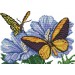 Набор для вышивания крестом 35х24 Бабочки на цветах Joy Sunday DA238