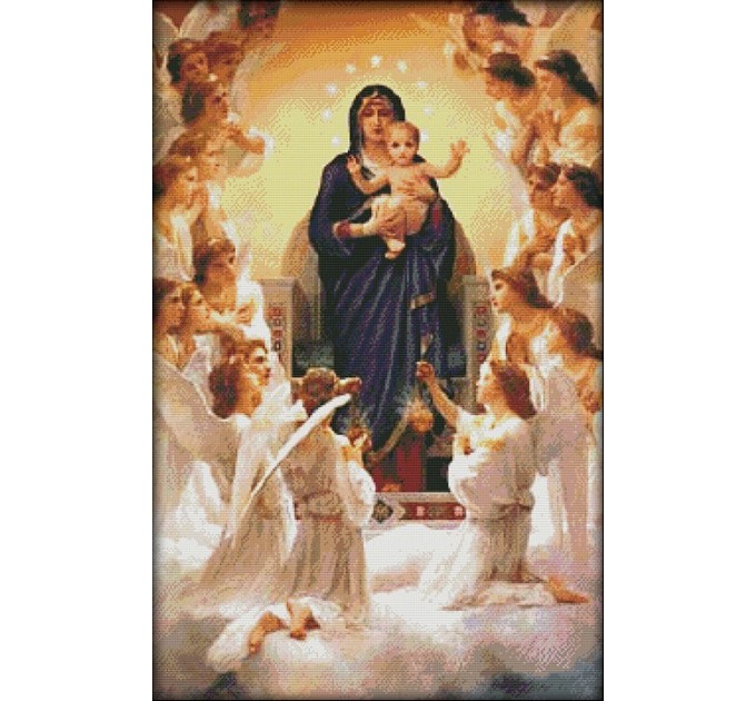 Набор для вышивания крестом 50х73 Богородица с младенцем Joy Sunday R507