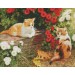 Набор для вышивания крестом 57х47 Два рыжих котенка Joy Sunday DA448