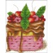 Набор для вышивания крестом 19х22 Фруктовый тортик Joy Sunday J423
