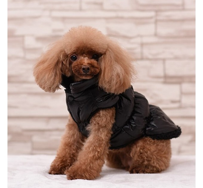 Куртка «Дутик» для собак черная, размер XL