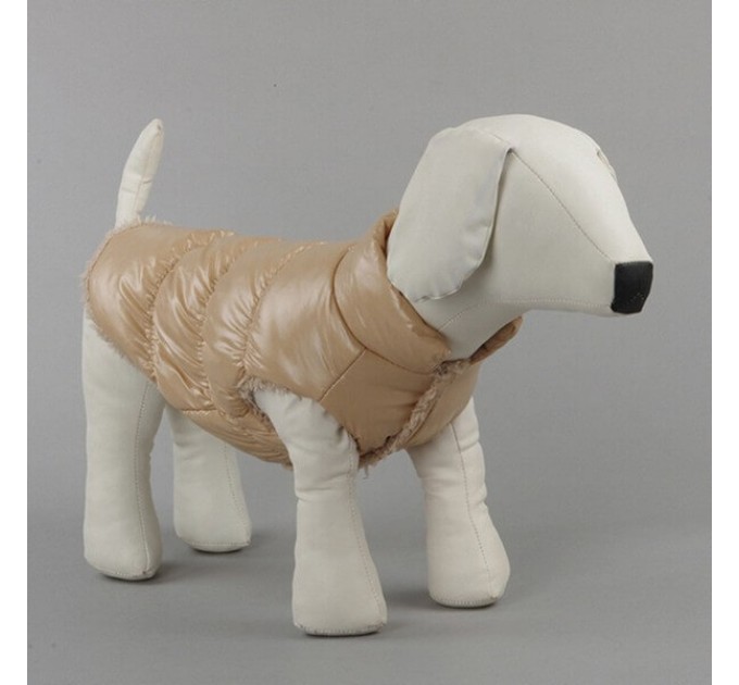 Куртка «Дутик» для собак бежевая, размер L