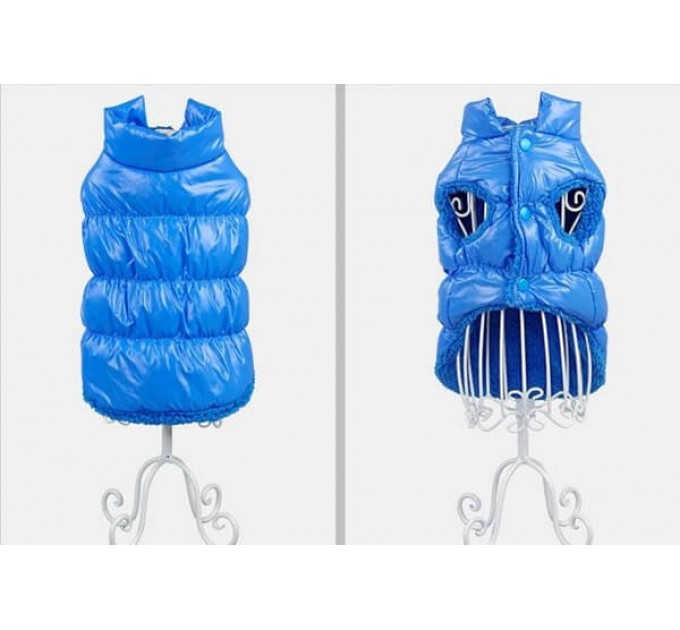 Куртка «Дутик» для собак голубая, размер M